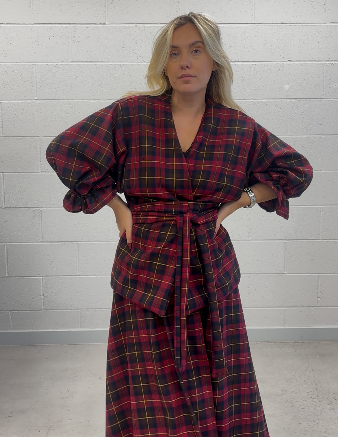 PRE ORDER RED/BROWN TARTAN FLORA JACKET