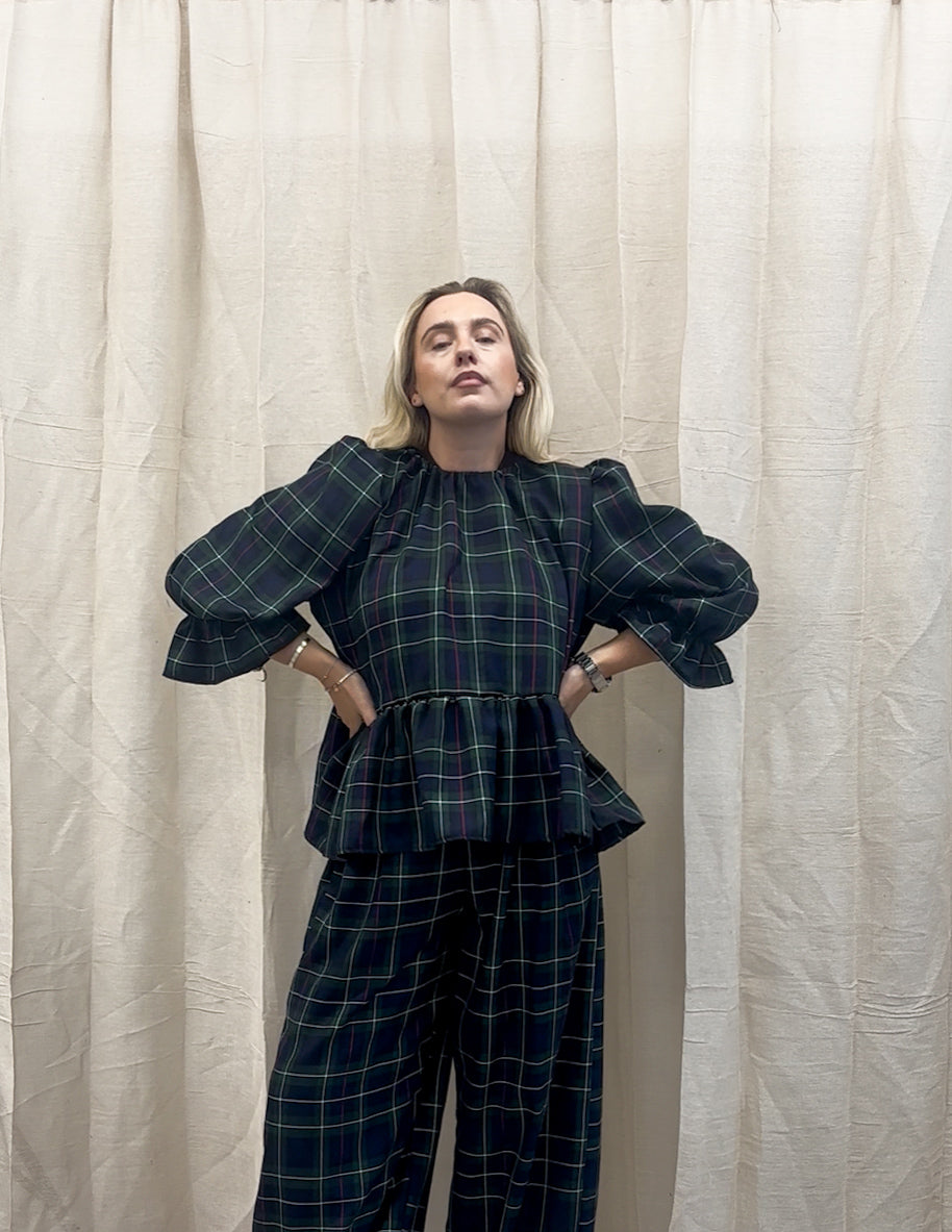 PRE ORDER TARTAN OLIVIA BLOUSE