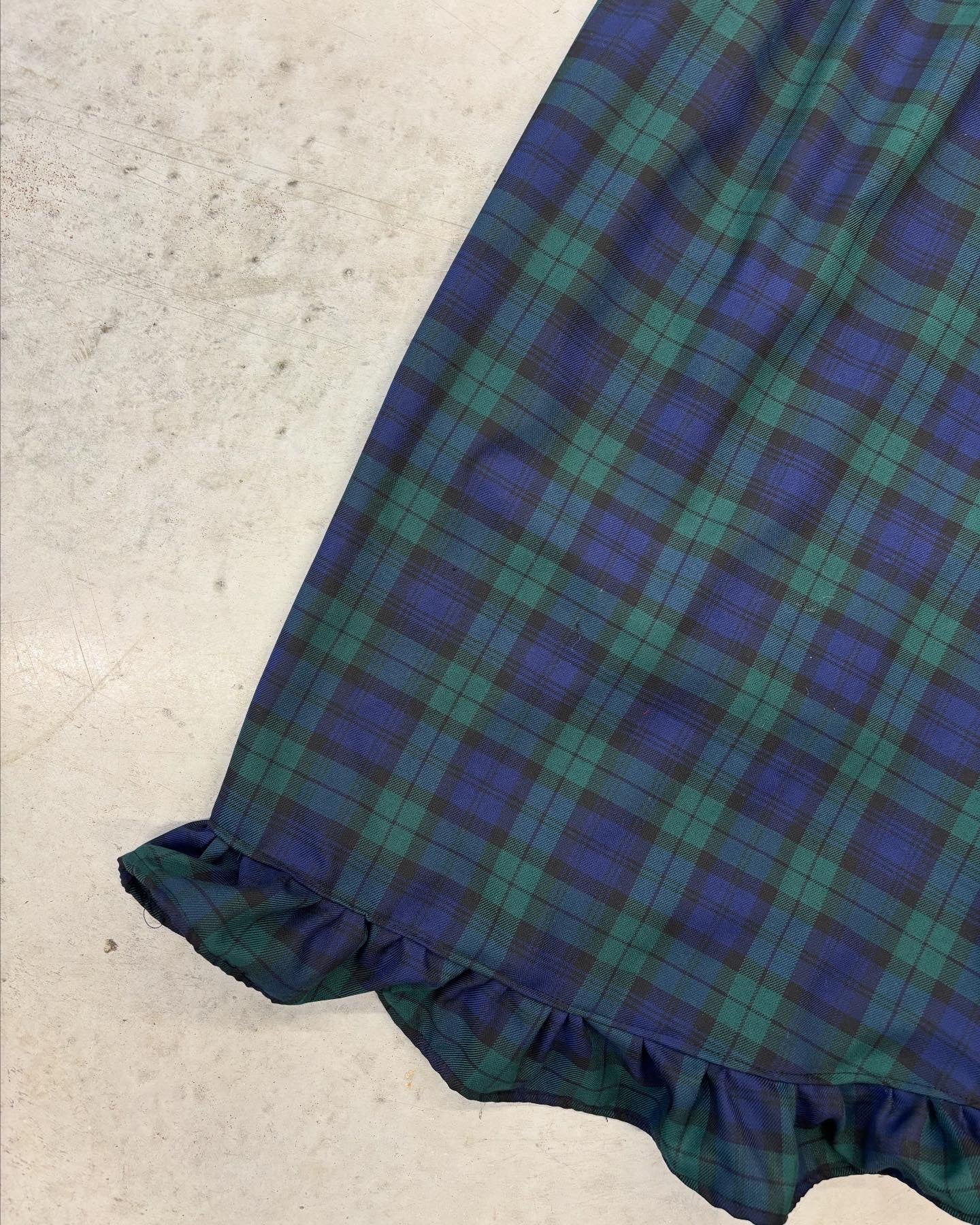 PRE ORDER GREEN WATCH TARTAN RUFFLE SKIRT