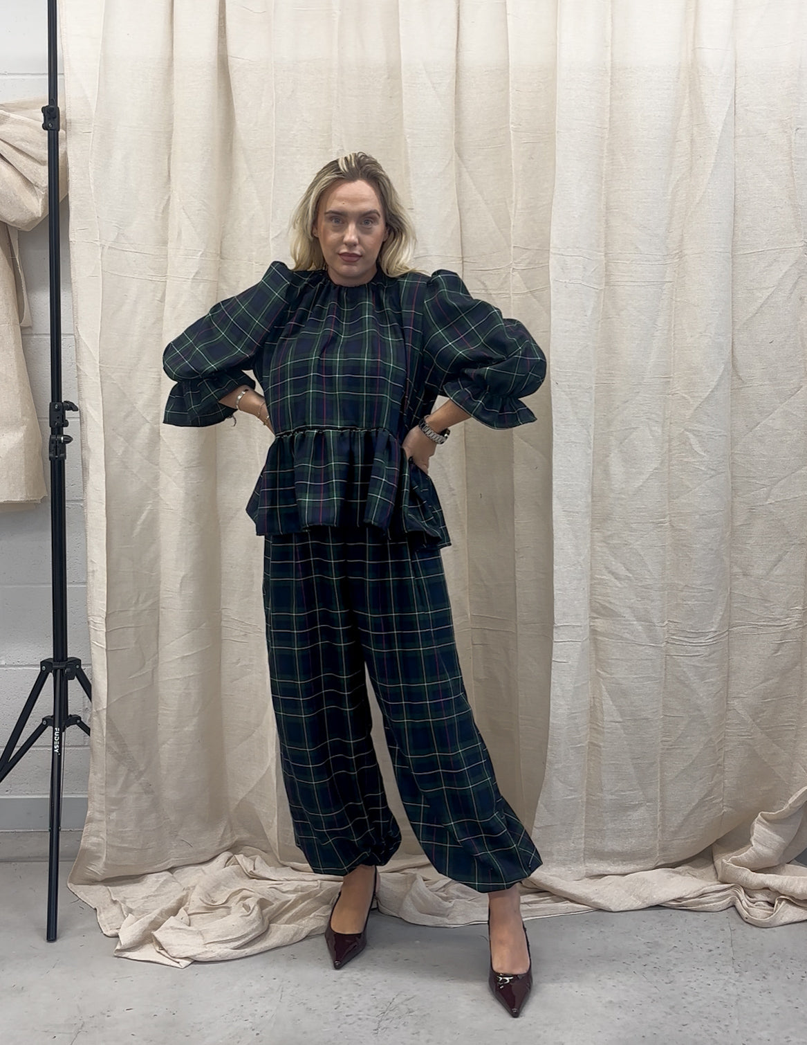 PRE ORDER TARTAN BALLOON TROUSERS