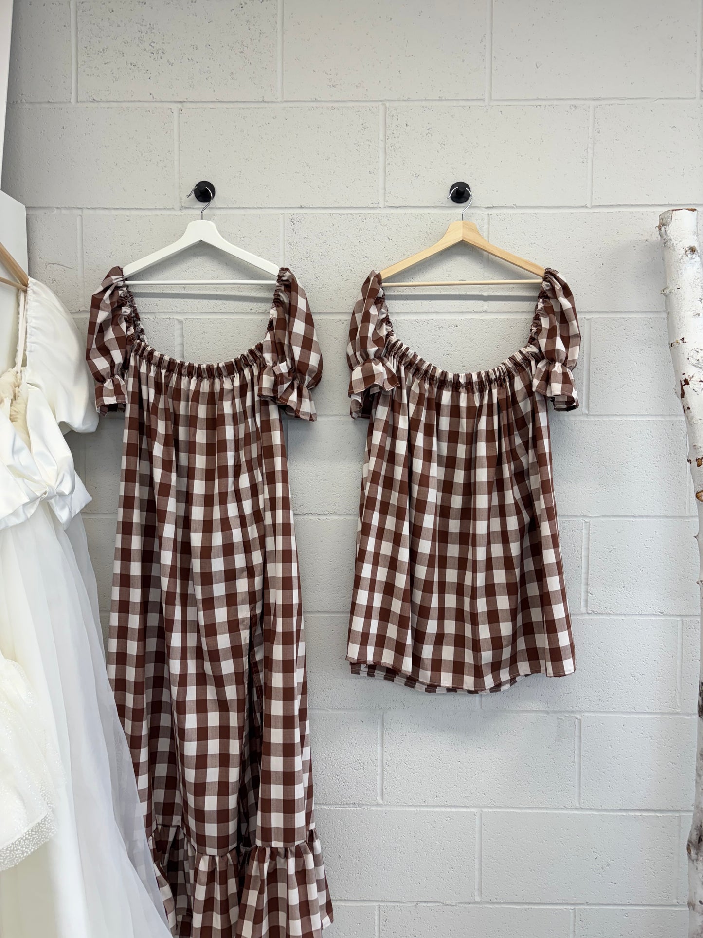 CHOCOLATE BROWN GINGHAM MELISSA MINI