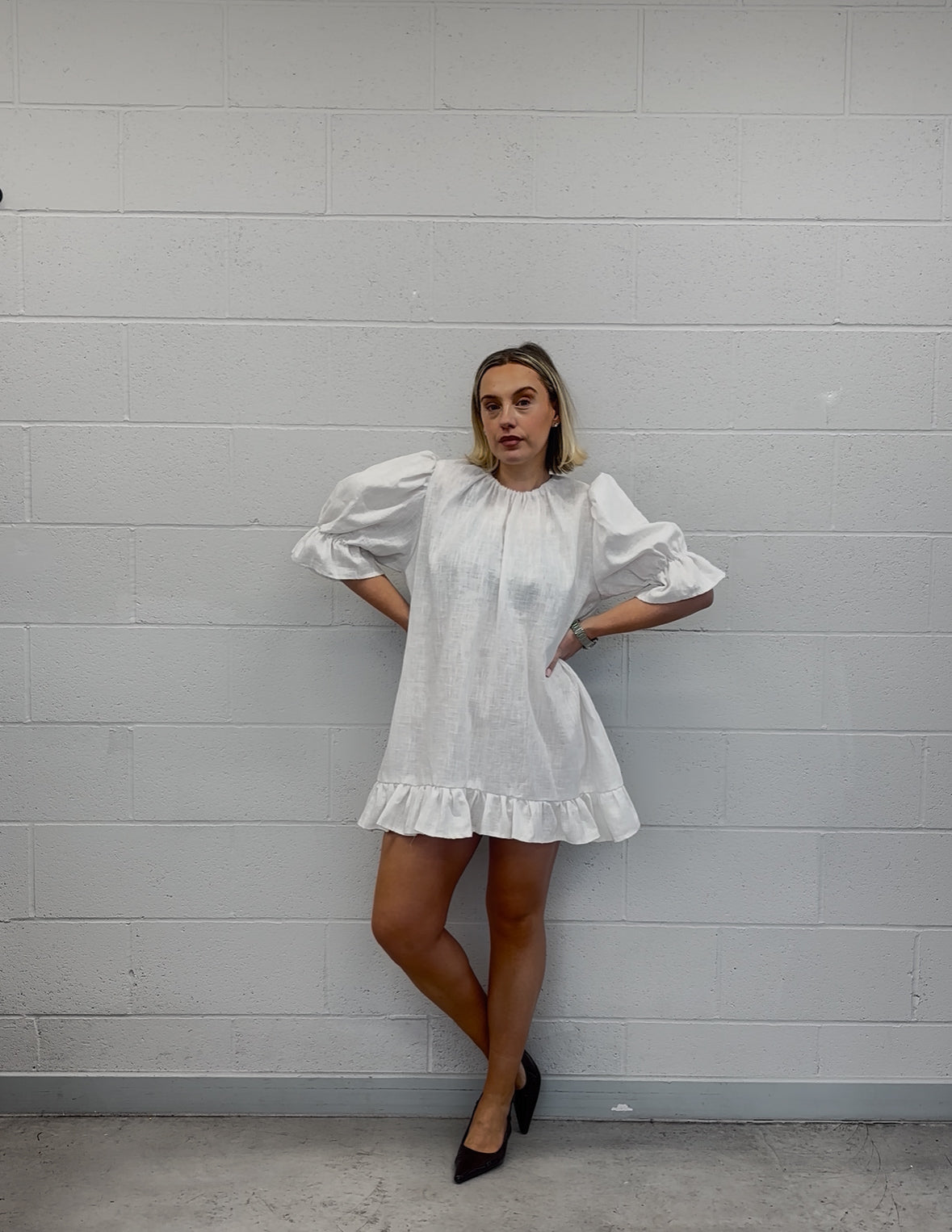 PRE ORDER OLIVIA MINI RUFFLE DRESS