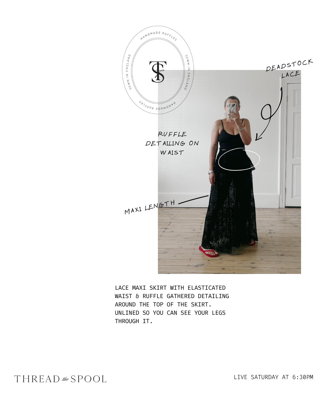 PRE ORDER BLACK LACE SKIRT