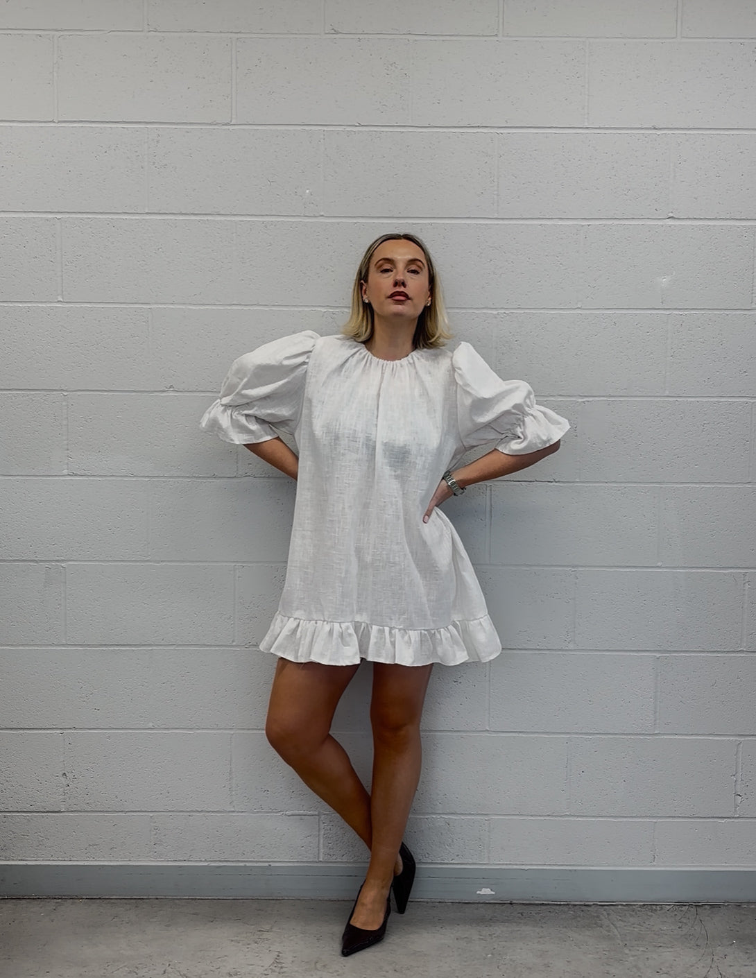 PRE ORDER OLIVIA MINI RUFFLE DRESS