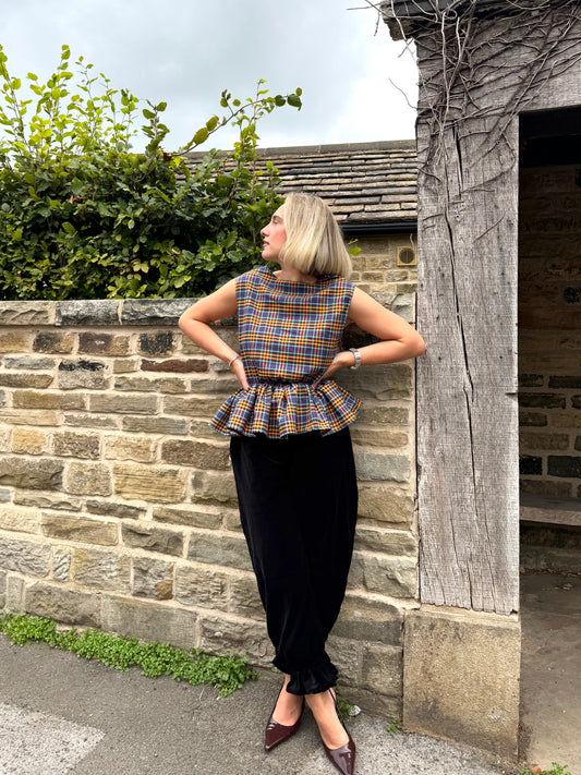 PRE ORDER TARTAN VICTORIA BLOUSE