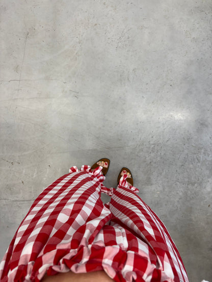 PRE ORDER RED GINGHAM ROSIE TROUSERS