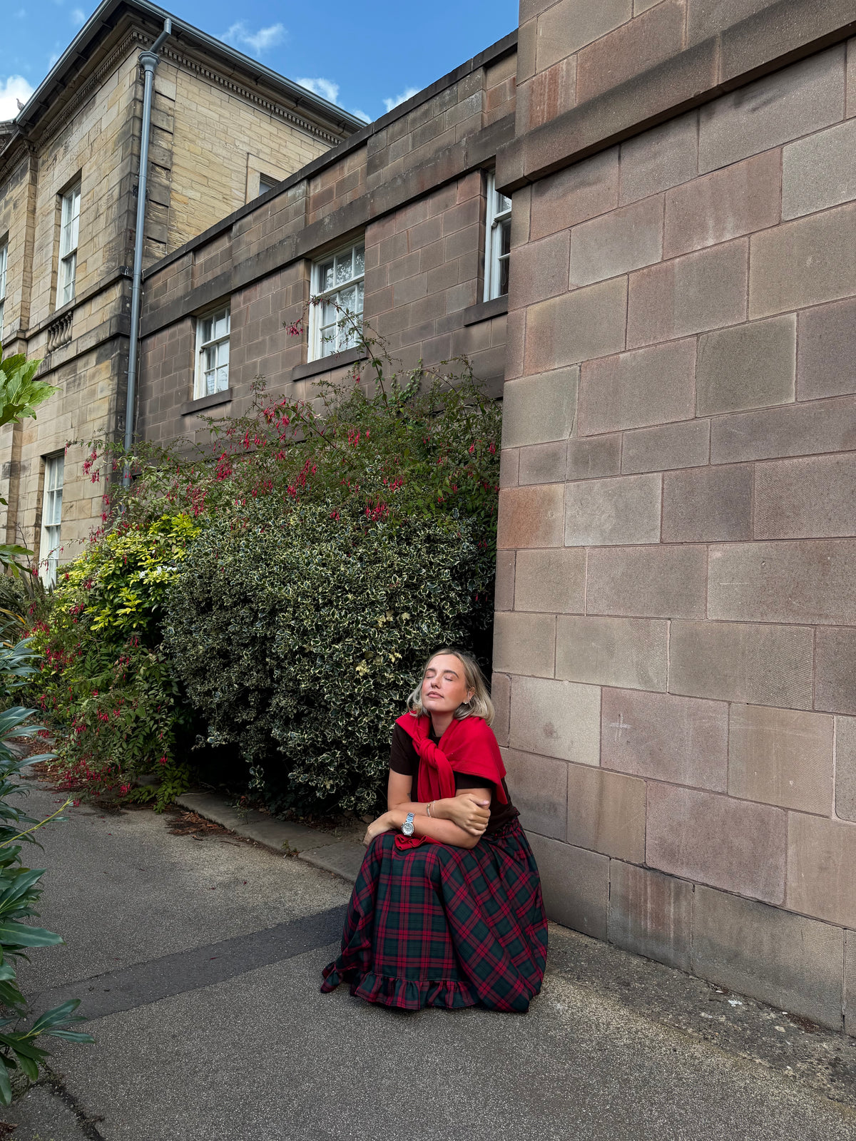 PRE ORDER RED & GREEN TARTAN SKIRT
