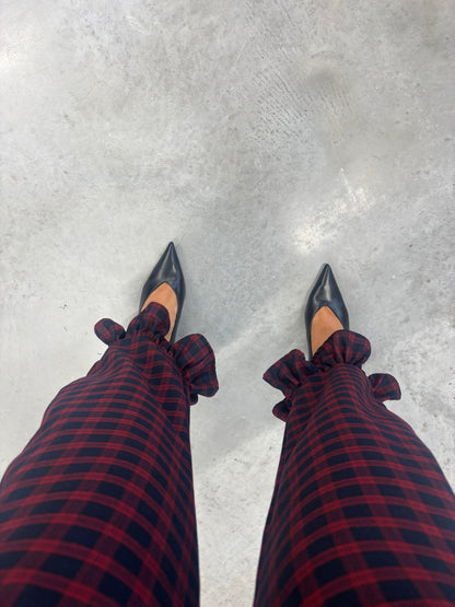 PRE ORDER BLUE & RED TARTAN ROSIE TROUSERS