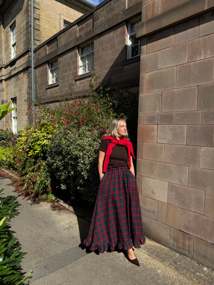 PRE ORDER RED & GREEN TARTAN SKIRT