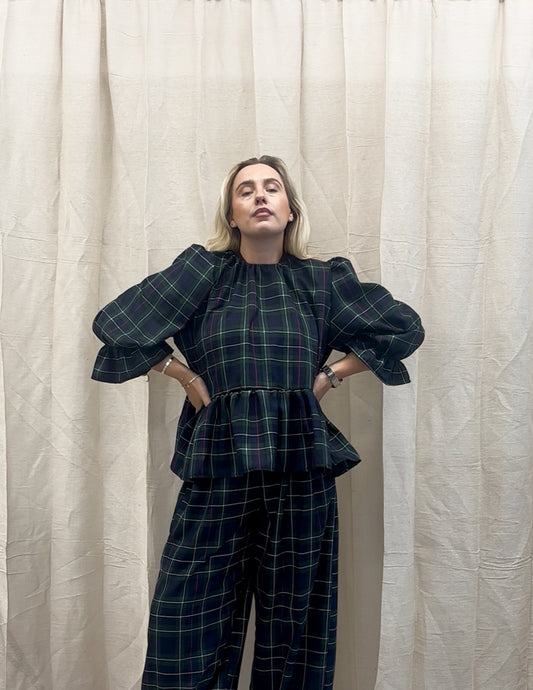 PRE ORDER TARTAN OLIVIA BLOUSE