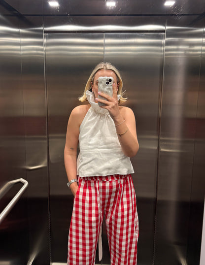 PRE ORDER RED GINGHAM ROSIE TROUSERS