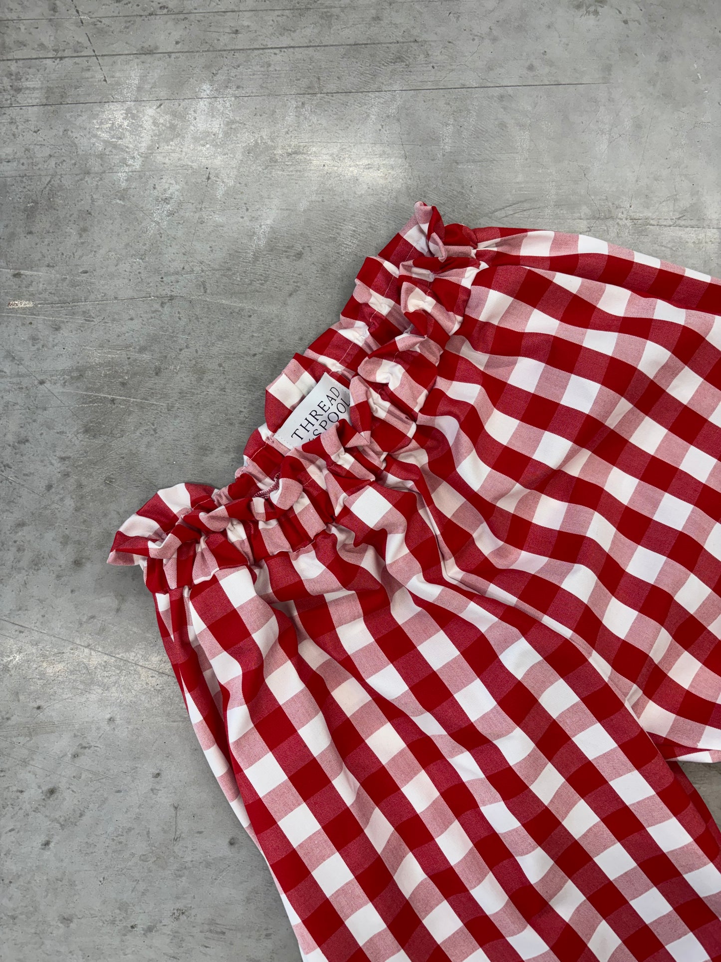 PRE ORDER RED GINGHAM ROSIE TROUSERS