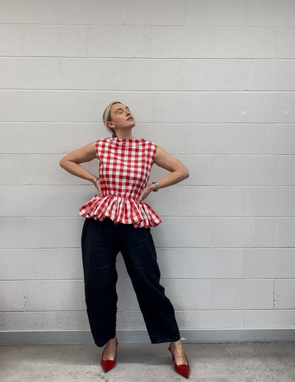 PRE ORDER GINGHAM VICTORIA BLOUSE