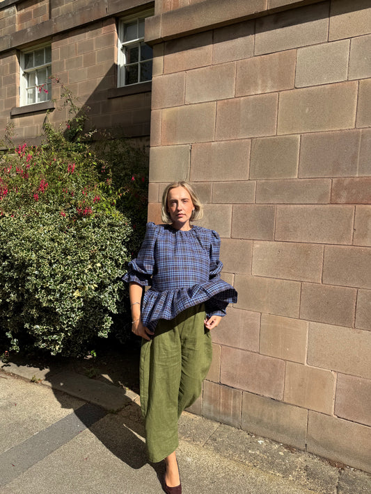 PRE ORDER TARTAN OLIVIA BLOUSE