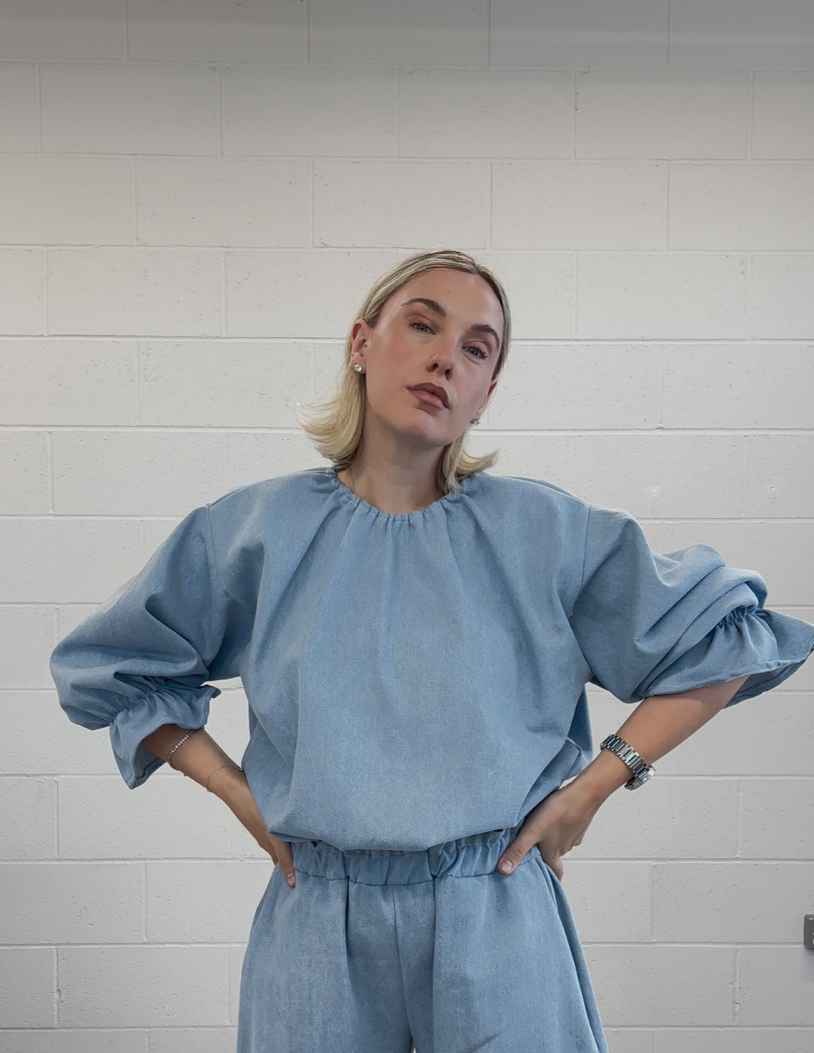 PRE ORDER VIVIENNE DENIM BLOUSE - LIMITED