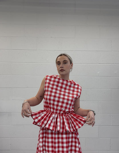 PRE ORDER GINGHAM VICTORIA BLOUSE