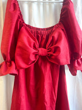 Load image into Gallery viewer, READY TO BUY: RED ROSEBUD RUFFLE WITH BOW
