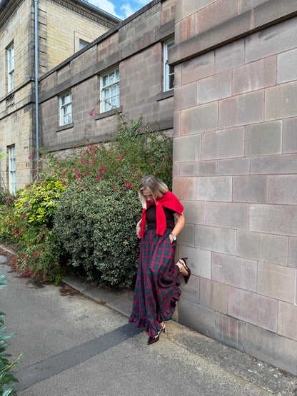 PRE ORDER RED & GREEN TARTAN SKIRT