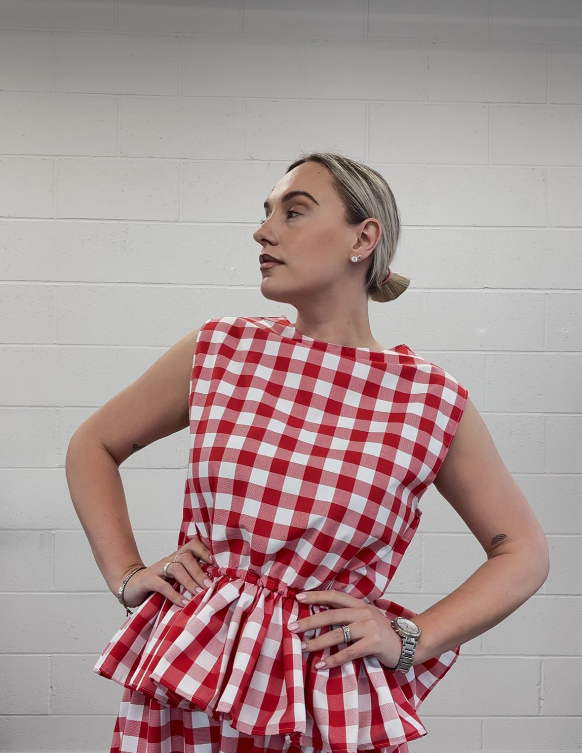 PRE ORDER GINGHAM VICTORIA BLOUSE