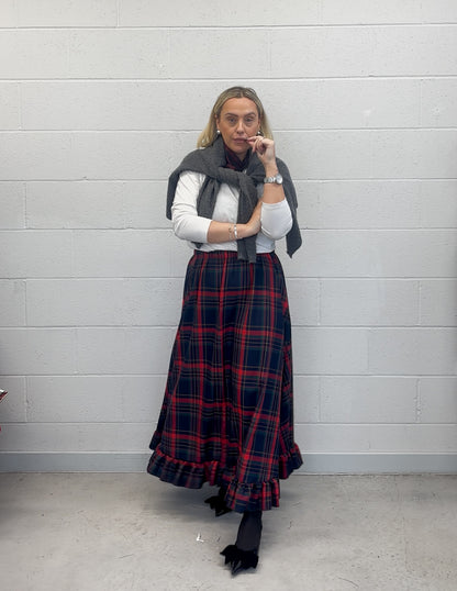 PRE ORDER SECRET TARTAN RUFFLE SKIRT