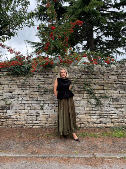 PRE ORDER VELVET RUFFLE SKIRT
