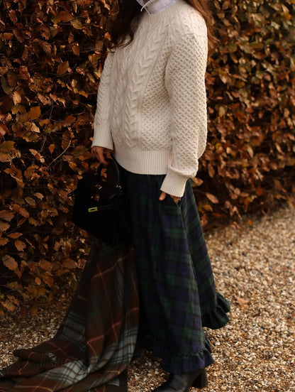 PRE ORDER GREEN WATCH TARTAN RUFFLE SKIRT