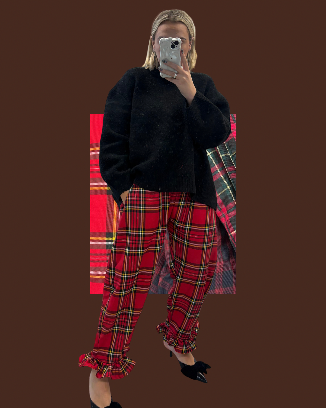 PRE ORDER RED TARTAN ROSIE TROUSERS