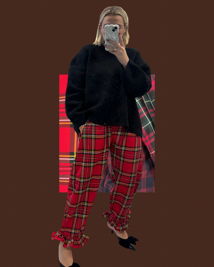 PRE ORDER RED TARTAN ROSIE TROUSERS